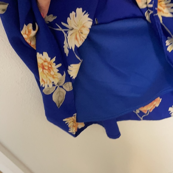 A6 - 321 Strapless Blue Floral Dress Size Small (no tag) - Picture 9 of 13